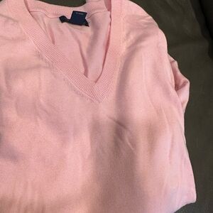 Brooks Brothers Soft Pink V-Neck Sweater